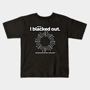 Sorry, I blacked out Arkansas Total Solar Eclipse Tee Kids T-Shirt